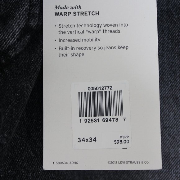 Levis Big E Button Fly Jeans NWT R1108 - Picture 7 of 7